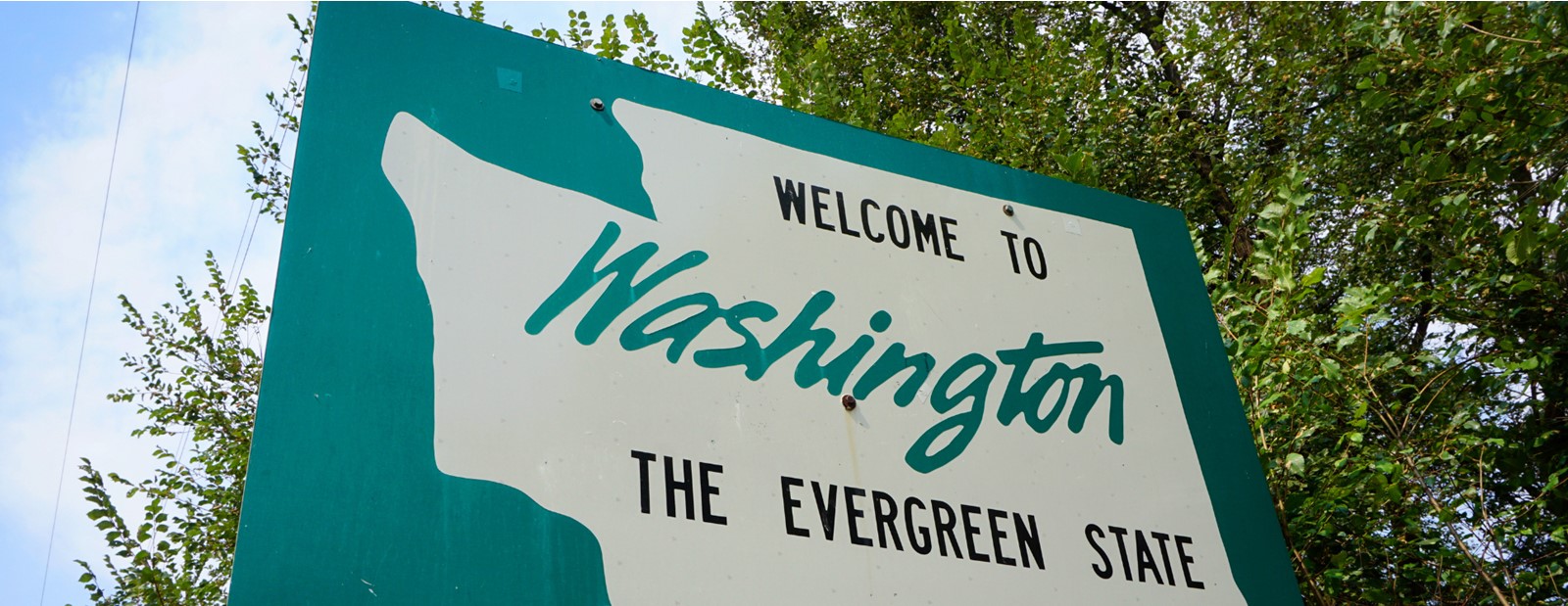 A Welcome To Washington Sign